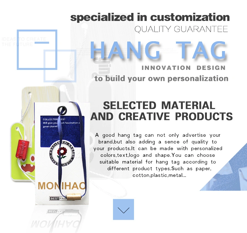 Black Card Screen Printing Hang Tag Garment label